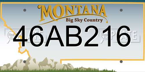 46AB216 Montana License Plate