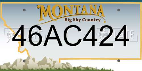 46AC424 Montana License Plate