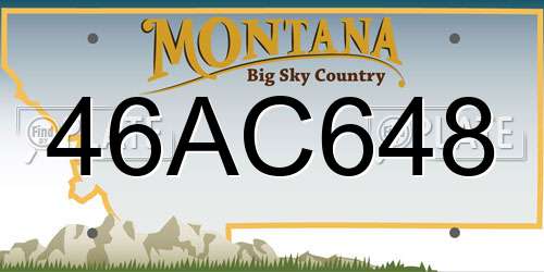 46AC648 Montana License Plate