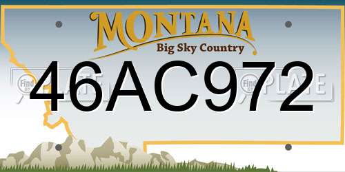 46AC972 Montana License Plate