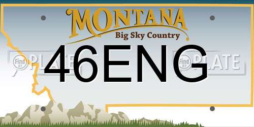 46ENG Montana License Plate