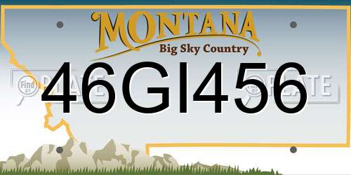 46GI456 Montana License Plate