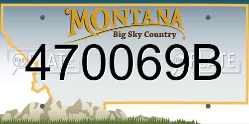 470069B Montana License Plate