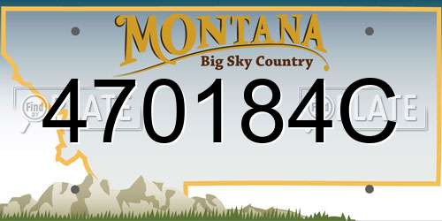 470184C Montana License Plate