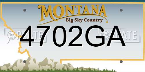 4702GA Montana License Plate