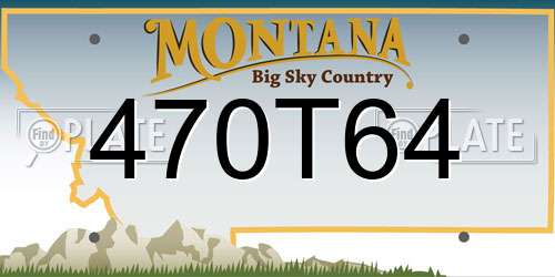 470T64 Montana License Plate