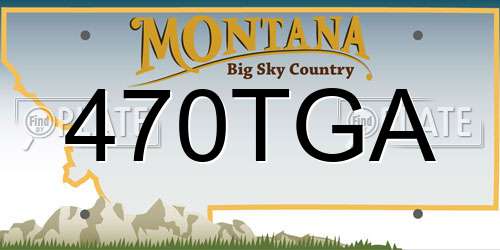 470TGA Montana License Plate