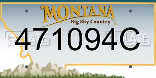 471094C Montana License Plate