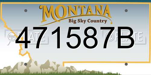 471587B Montana License Plate