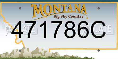 471786C Montana License Plate