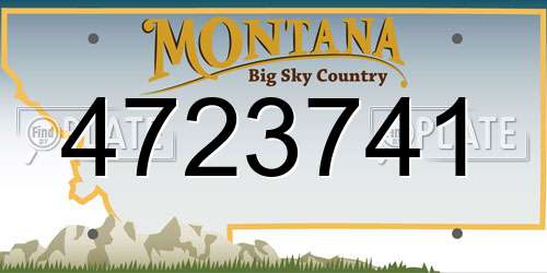 4723741 Montana License Plate