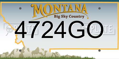 4724GO Montana License Plate