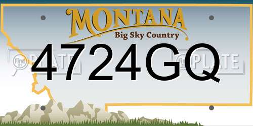 4724GQ Montana License Plate