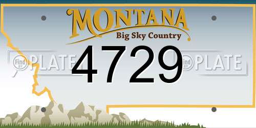 4729 Montana License Plate
