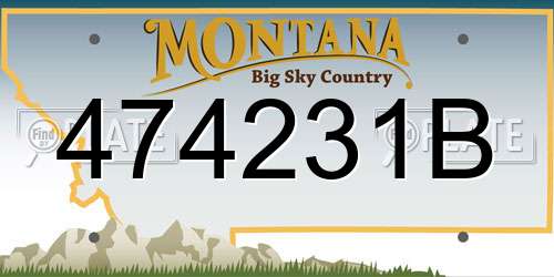 474231B Montana License Plate