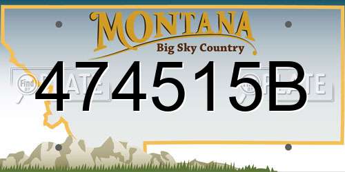 474515B Montana License Plate