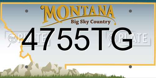 4755TG Montana License Plate