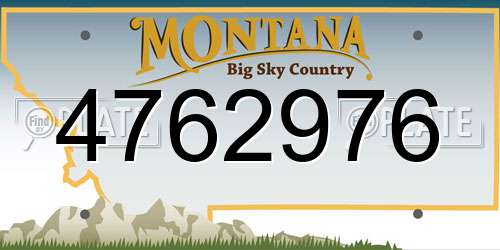4762976 Montana License Plate