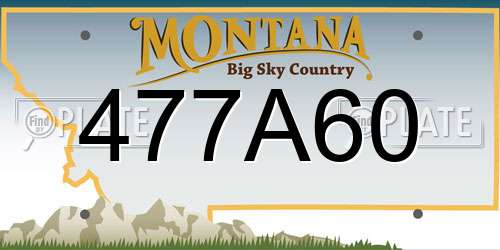 477A60 Montana License Plate