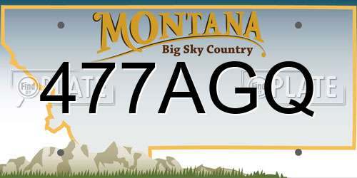 477AGQ Montana License Plate