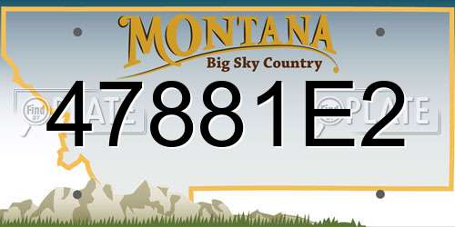 47881E2 Montana License Plate
