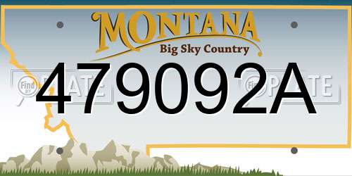 479092A Montana License Plate