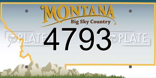 4793 Montana License Plate