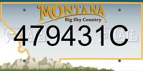479431C Montana License Plate