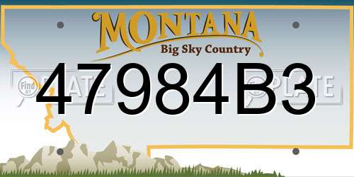 47984B3 Montana License Plate