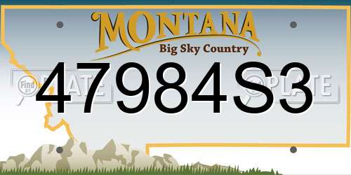 47984S3 Montana License Plate