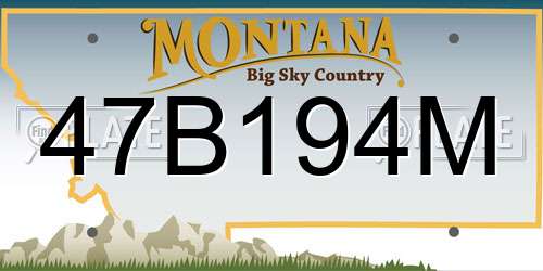 47B194M Montana License Plate