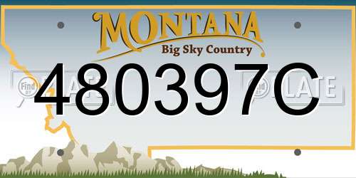 480397C Montana License Plate