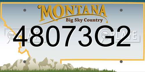 48073G2 Montana License Plate