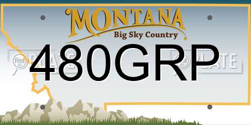 480GRP Montana License Plate