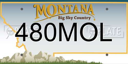 480MOL Montana License Plate