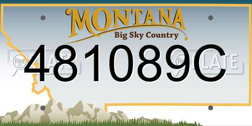 481089C Montana License Plate