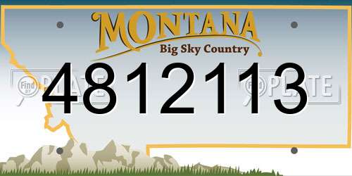 4812113 Montana License Plate