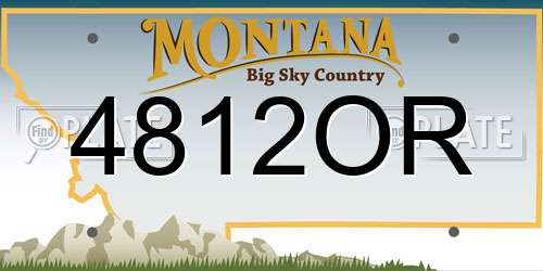 4812OR Montana License Plate