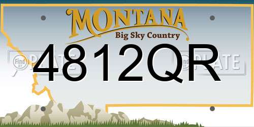 4812QR Montana License Plate