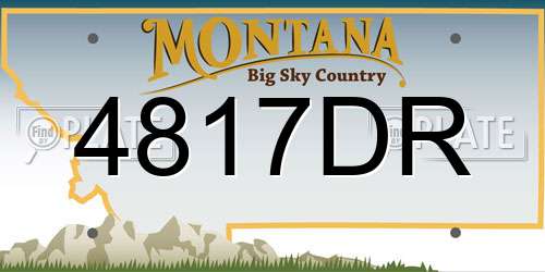 4817DR Montana License Plate
