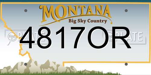 4817OR Montana License Plate
