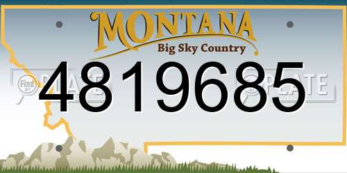 4819685 Montana License Plate