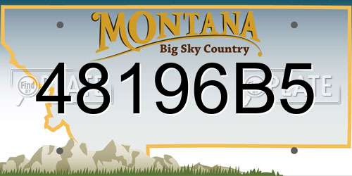48196B5 Montana License Plate