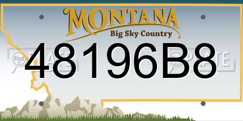 48196B8 Montana License Plate