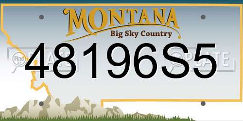 48196S5 Montana License Plate