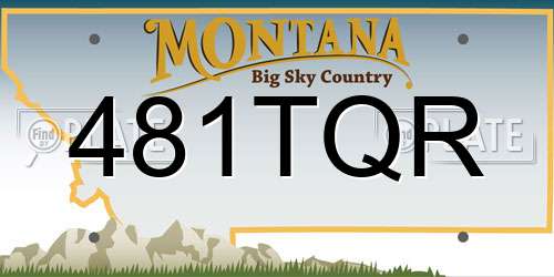 481TQR Montana License Plate
