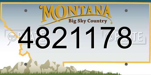 4821178 Montana License Plate