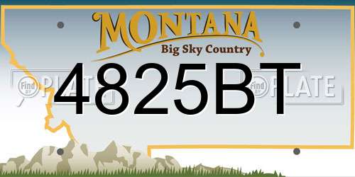 4825BT Montana License Plate