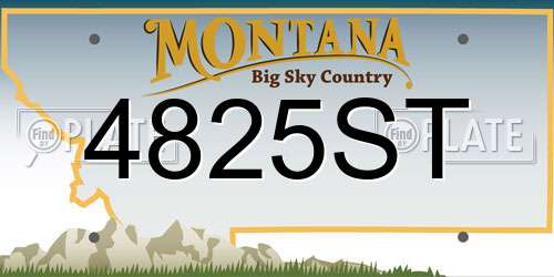 4825ST Montana License Plate