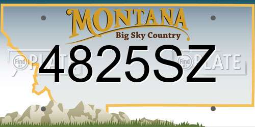 4825SZ Montana License Plate